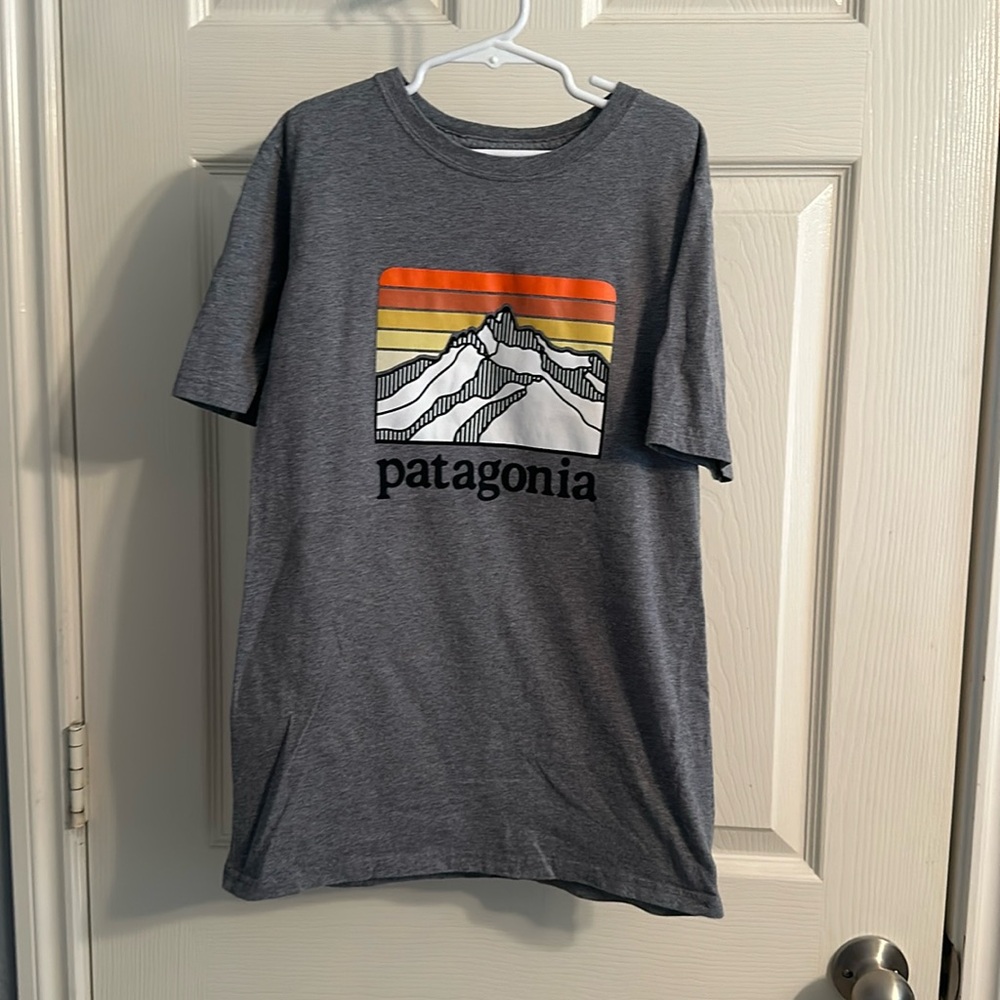 Kids Paragonia Size XL(14) Gray with front imprint
